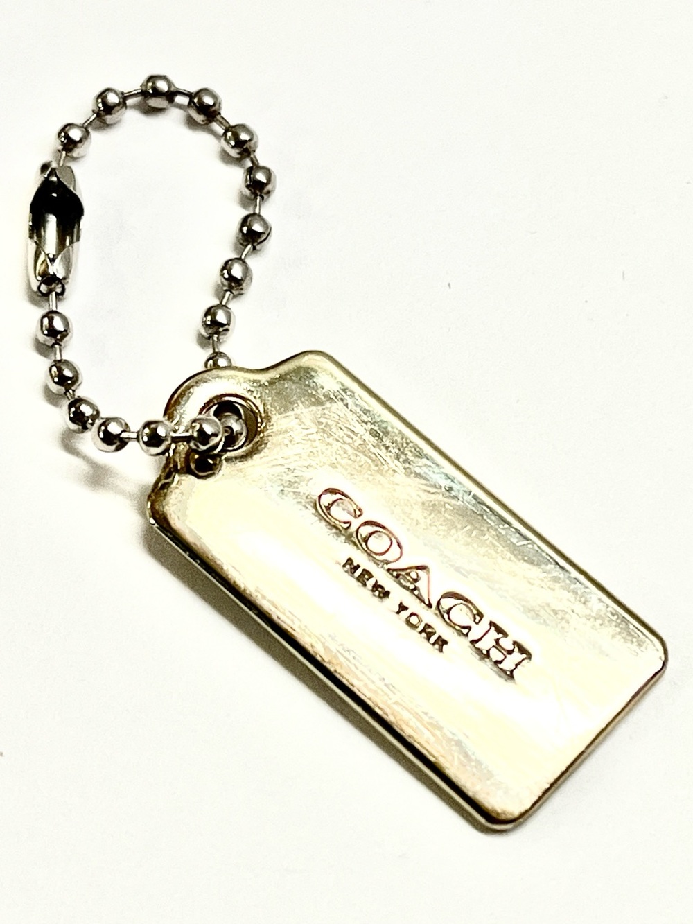 Coach Gold Metal Hang Tag EUC